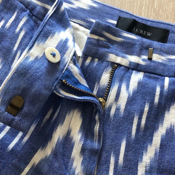J. Crew Deep Lagoon Sunfaded Ikat Cuffed 4 Pocket Shorts Size 4 - Picture 6 of 10